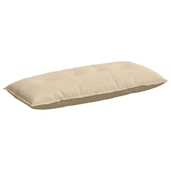 vidaXL Coussin de Dos Crème 120 x 50 cm Tissu en microfibre