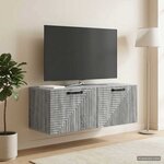 vidaXL Meuble TV mural Sonoma gris 78 5 x 31 x 30 cm Bois d'ingénierie