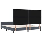 Châssis de lit vidaXL Gris foncé 180x200 cm Velours