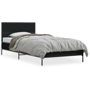 vidaXL Cadre de lit sans matelas noir 90x190 cm