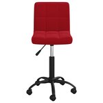 vidaXL Chaise pivotante de salle à manger Rouge bordeaux Velours
