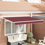 vidaXL Auvent Rétractable Bordeaux 250x200 cm tissu