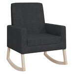 vidaXL Chaise à bascule Noir Tissu