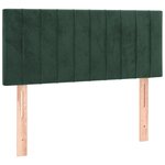 vidaXL Sommier à lattes de lit et matelas et LED Vert foncé 90x190cm