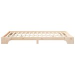 vidaXL Cadre de lit surélevé avec stockage Marron bois