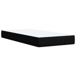 vidaXL Sommier à lattes de lit avec matelas noir simple tissu