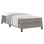 vidaXL Lit à ressorts avec matelas Taupe 80 x 200 cm tissu