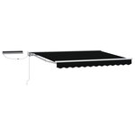 vidaXL Auvent rétractable électrique Noir et Blanc 3 x 2 5 m