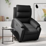 vidaXL Fauteuil inclinable électrique noir similicuir