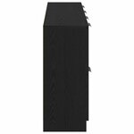 vidaXL Buffet 2 Pièces Chêne noir 60 x 30 x 70 cm Bois d'ingénierie