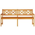 vidaXL Banc de jardin Marron 180 x 56 x 90 cm Bois d'acacia massif