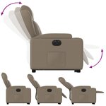 vidaXL Fauteuil inclinable électrique cappuccino similicuir