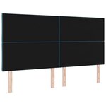 vidaXL Tête de lit LED Bleu foncé 180 cm Cuir synthétique