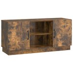 vidaXL Meuble TV 102 x 34 5 x 47 cm Chêne fumé Bois d'ingénierie