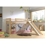 PINO Lit Compact avec Toboggan Pin Princesse