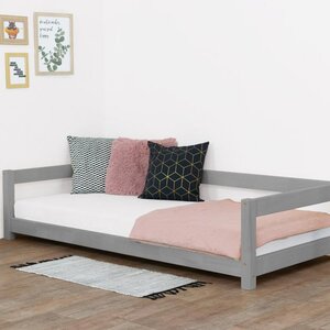 Lit simple sommier gris 120 x 180 cm