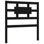 vidaXL Cadre de lit avec tête de lit noir petit simple bois massif
