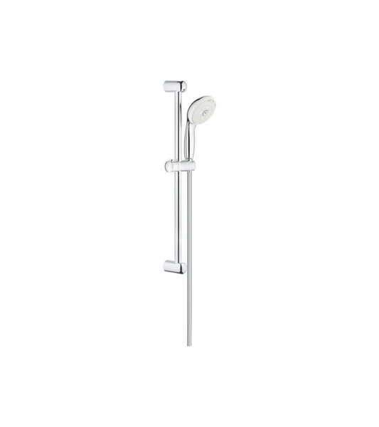 Grohe ensemble de douche 3 jets tempesta 100 27644001 - barre de douche 60 cm - limiteur de débit - anti-calcaire - chrome