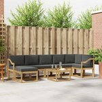 vidaXL Ensemble de canapés d'extérieur 8 Pièces Blanc et anthracite