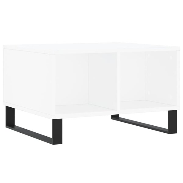 vidaXL Table basse Blanc 60x50x36 5 cm Bois d'ingénierie