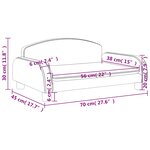 vidaXL Canapé pour enfants crème 70x45x30 cm similicuir