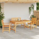 vidaXL Ensemble de salle à manger de jardin 4 pièces en bois massif d'acacia