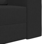 vidaXL Canapé-lit Noir 245 x 78 x 77 cm tissu