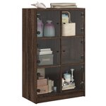 vidaXL Buffet haut avec portes chêne marron bois d'ingénierie