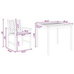 vidaXL Ensemble de salle à manger pour jardin 5 Pièces Marron