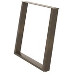 vidaXL Pieds de table à manger en forme de U  2 pièces  acier naturel  100 x (72-73) cm
