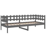 vidaXL Lit de jour sans matelas gris 80x200 cm bois de pin massif