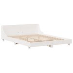 vidaXL Cadre de lit sans matelas blanc 160x200 cm bois de pin massif