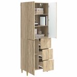 vidaXL 2 Pièces Chêne Sonoma