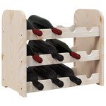 vidaXL Casier à vin 43x25x37 cm bois de pin massif