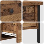 vidaXL Table de Chevet Bois Ancien 40x42x50 cm Bois Ingénierie