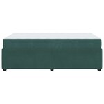 vidaXL Cadre de lit avec matelas Vert foncé 120 x 190 cm Velours