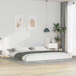 vidaXL Cadre de lit Blanc 180 x 210 cm Bois massif en pin