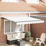 vidaXL Auvent Rétractable Blanc 300x250 cm tissu