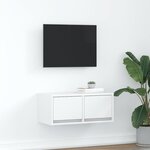 vidaXL Meuble TV blanc 60x31x25 5 cm bois d'ingénierie