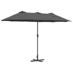 vidaXL Parasol de jardin Anthracite 380 x 196 x 235 cm