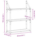 vidaXL Étagère murale 3 niveaux sonoma gris 60x21x78 5 cm