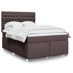 vidaXL Sommier à lattes de lit avec matelas Marron foncé 160x200 cm
