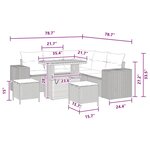 vidaXL Ensemble de canapé de jardin 8 Pièces Noir polyrotin