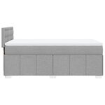 vidaXL Sommier à lattes de lit avec matelas Gris clair 100x200cm Tissu