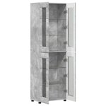 vidaXL Haut Armoire avec étagère FLORIN Gris béton 60 x 35 x 182 cm
