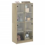 vidaXL Buffet haut avec portes chêne sonoma bois d'ingénierie