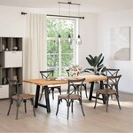 vidaXL Pieds de table à manger en forme de A  2 pièces  noir  70 x (72-73) cm  acier