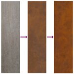 vidaXL Cache-pot de jardin Marron 120 x 120 x 20 cm Acier cuivré