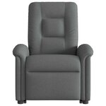 vidaXL Fauteuil inclinable Gris foncé Tissu