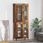 vidaXL Haut Armoire Bois Ancien 69 5 x 34 x 180 cm Bois d'ingénierie